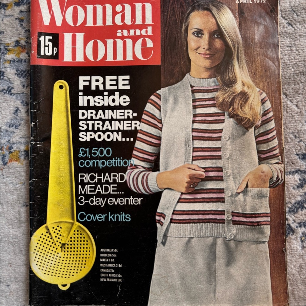 🫟3/$25🫟 VINTAGE WOMAN&HOME MAGAZINE April 1972, 3 Woman’s Weekly Magazines 1972